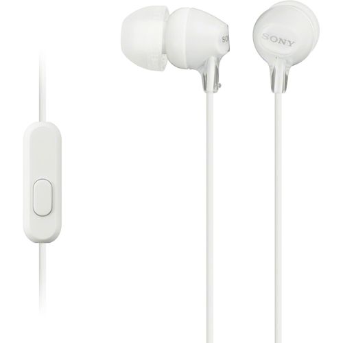 Fone de Ouvido Intra Auricular Microfone MDR Branco Sony