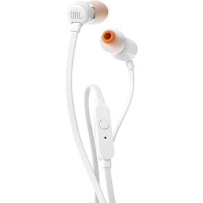 Fone de Ouvido JBL Intra Auricular com Microfone T110 Branco