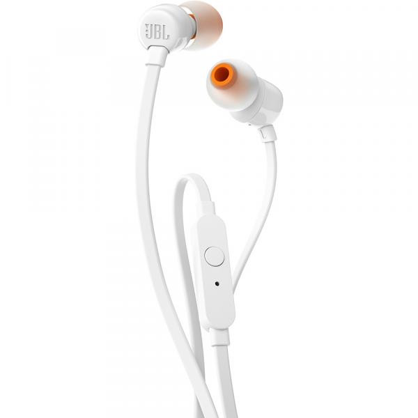 Fone de Ouvido JBL Intra Auricular com Microfone T110 Branco