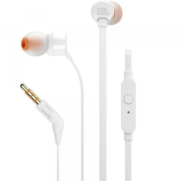 Fone de Ouvido JBL T110WHT, com Microfone - Branco