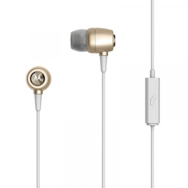 Fone de Ouvido Motorola Earbuds Metal Dourado