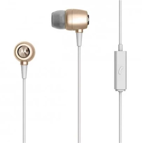 Fone de Ouvido Motorola Earbuds Metal Sh009 - Dourado