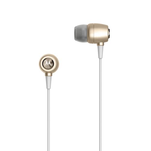 Fone de Ouvido Motorola Earbuds Metal Sh009 Intra-auricular com Microfone Dourado