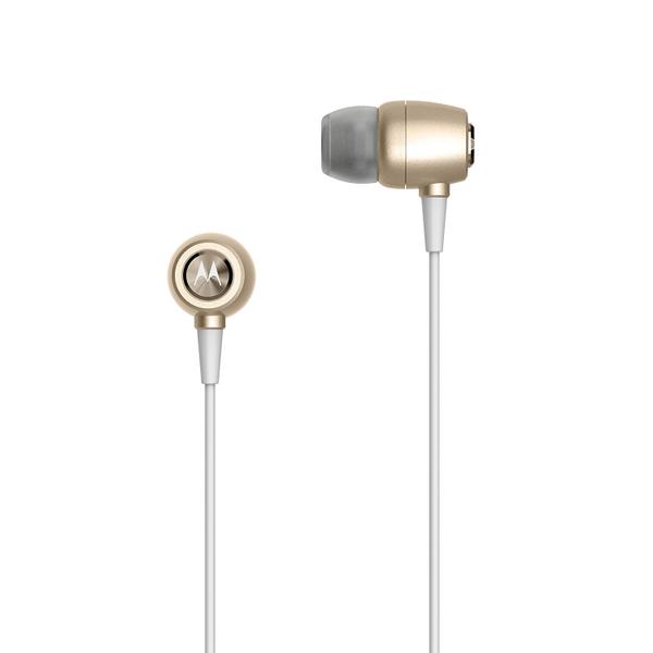 Fone de Ouvido Motorola Earbuds Metal Sh009 Intra-Auricular com Microfone Dourado