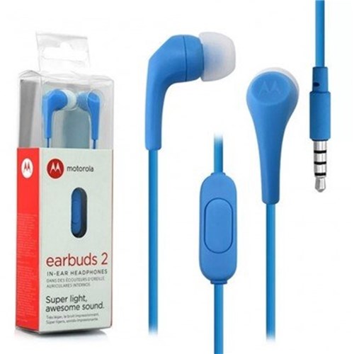 Fone de Ouvido Motorola G4 Play Xt1600 Earbuds 2 Azul