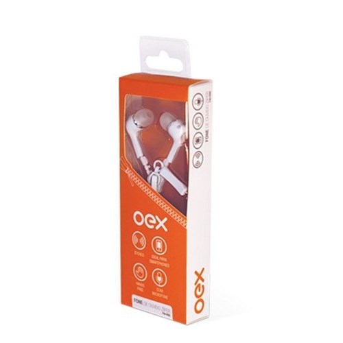 Fone de Ouvido Oex Branco Fn-100