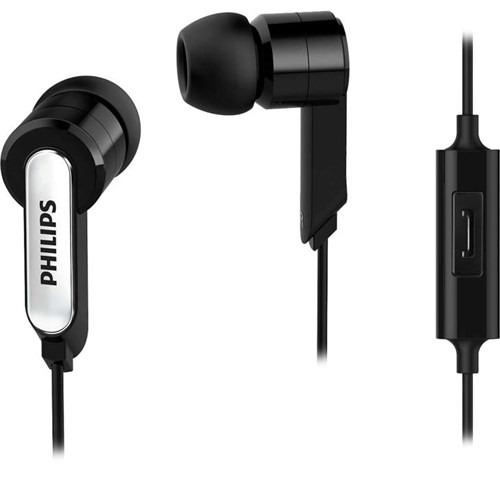 Fone de Ouvido Philips C/ Microfone She1405Bk/10 Preto