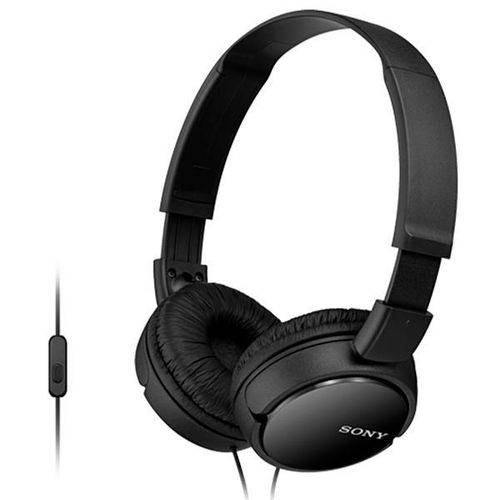 Fone de Ouvido Sony Mdr-zx110ap-bc com Microfone - Preto