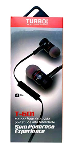 Fone de Ouvido Turbo Intra-Auricular com Microfone