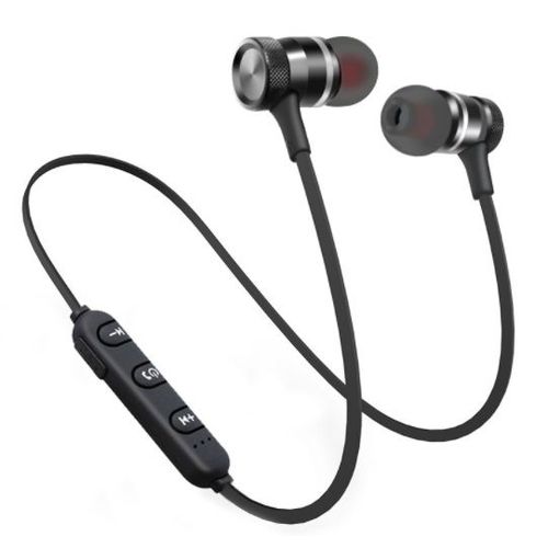 Fone Sem Fio Bluetooth Esporte Magnético Cor Preta