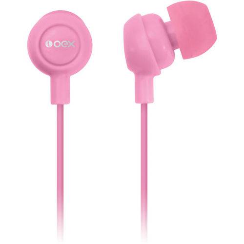 Fones de Ouvido Intra Auricular Rosa Oex