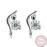 Forma na moda Feminino Ear Studs Geometria Brinco Acess¨®rios 925 Pure Silver
