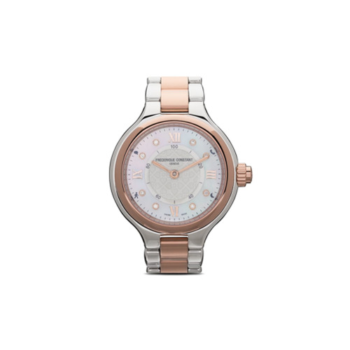 Frederique Constant Smartwatch Delight Notify 34 - Silver Color Dial With Guilloché Decoration And Mother Of Pearl