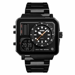 Fun??o multi Waterproof Men Sports Watch Fashion Square rel¨®gio eletr?nico