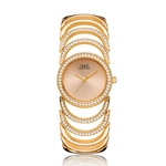 G & D Lady elegante strass relógio de quartzo Rodada Dial