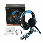 REM Gaming Headset G2000 + MIC LED Fones de ouvido estéreo para PC portátil (com adaptador)