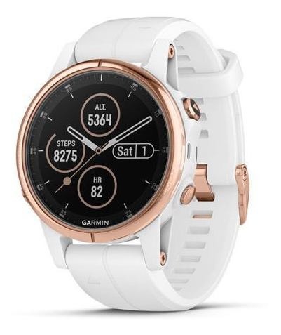 Garmin Fenix 5s Plus Relógio Gps Safira Rose Branco