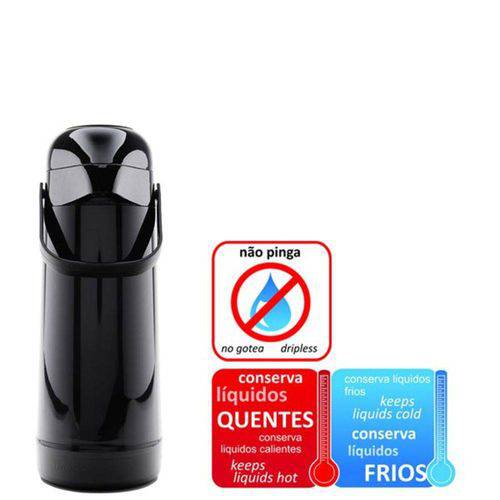 Garrafa Termica Pressao Magic Pump 1,0 L Preta Termolar S/A