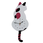 Gato Dos Desenhos Animados Rabo Cauda Relógio De Parede Acrílico Berçário Em Casa Criança Quarto Decoração Presente