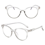 Glasseses Quadro UV400 Mulheres Retro Plain Espelho Literary Luz