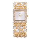 Gostar Alça Aço Mulheres Relógio De Quartzo Moda Brilhante De Cristal Embutidos Relógio De Pulso Lady
