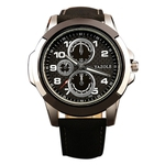 Gostar Mens Fashion Sport Watch Waterproof Round Dial Clock Relógios de quartzo com pulseira de couro