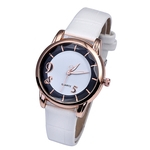 Gostar Moda Chic Rodada Dial Irregular Escala Casual Quartz Relógio Para Senhora Menina