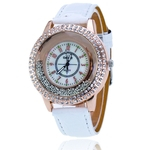 Mulheres moda Big Dial Digital Calibração Diamond Watch