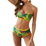 Mulheres Moda Digital Printing Magro cintura alta de 2 peças Bikini Suit
