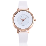 Gostar Mulheres Simples E Elegante Relógio De Quartzo Couro Watchband Relógio De Pulso