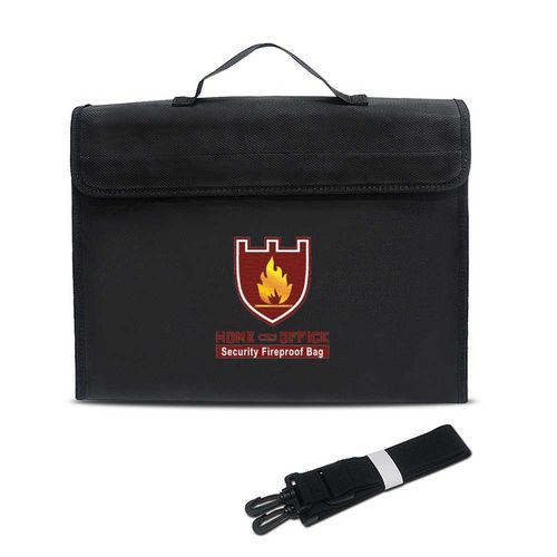 Grande Capacidade Fireproof Document Bag com Alça 38 * 28 * 7,5 Centímetros Fire And Water Resistant Toolkit Arrecadação Segurança