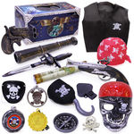 Halloween Toy Traje Do Pirata Acessórios Set Toy Louco Gritando Máscara De Esqueleto Facial Pirates Figura De Ação Kids Brinquedos