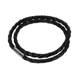 Handmade Woven PU Corda cordão de couro pulseiras Preto Jóias Presente Para As Mulheres Homens