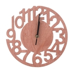 Hanging rodada Tree Clock Forma de madeira Relógio de parede Home Decor para o Office Sala Quarto 1 pilha AA Auto-forneceu