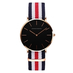 Hannah Martin Moda relógio de quartzo Nylon Strap amantes Casual Waterproof o relógio na moda para o Homem Mulher