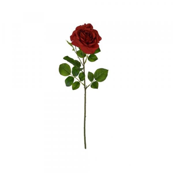Haste de Rosa Microp. Vermelho 69cm Flor Arte