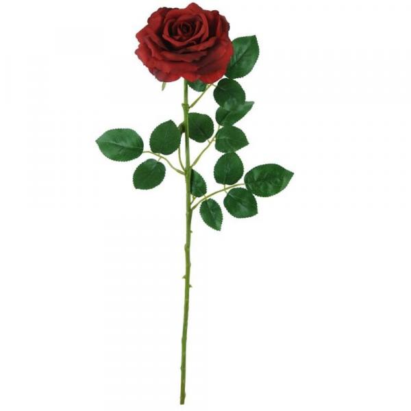 Haste de Rosa Vermelho 65cm Flor Arte