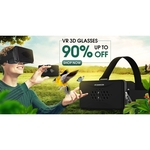 Hizek VR Realidade Virtual 3D Óculos Fone de ouvido para telefone inteligente Jogo de Home Theater