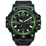 Homens Analog LED Digital Quartz Watch Dual Display Waterproof Sport Wrist Watch