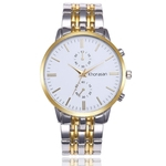 Homens Casual Elegante Alloy pulseira Rodada Dial