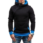 Homens Casual Hoodies Zipper simples moletom com capuz manga comprida Pullover