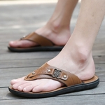 Homens Casual Moda Open-coleira Flip-flops do deslizador