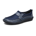 Homens Casual Pattern Shoes crocodilo deslizamento Plano Rubber Sole On malha respirável sapatos