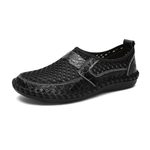 Homens Casual Pattern Shoes crocodilo deslizamento Plano Rubber Sole On malha respirável sapatos