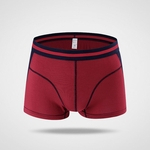 Homens cor do bloco Modal Cueca macias Boxers moda Roupa interior respirável