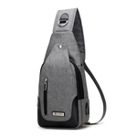 Homens de carregamento USB Sports Cruz Outdoor Único Shoulder Bag
