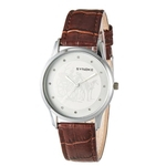 Homens de luxo Rel¨®gio de pulso de quartzo pulseira de couro Dial rel¨®gio de pulso de caf¨¦