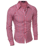 Homens Elegante Longo-luva Camisa Xadrez Tops Blusa Elegantes Para Beer Presente Festival Gostar