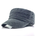 Homens Hat Casual Cap Flat Top Lavados Velho Design de Moda Casquette Fácil Correspondência de Roupa Diária