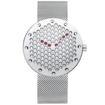 Homens Marca De Luxo Relógios De Quartzo Esporte Milan malha de aço Inoxidável Moda Relógio Masculino de Negócios relógio de Pulso à prova d 'água favo de mel dial